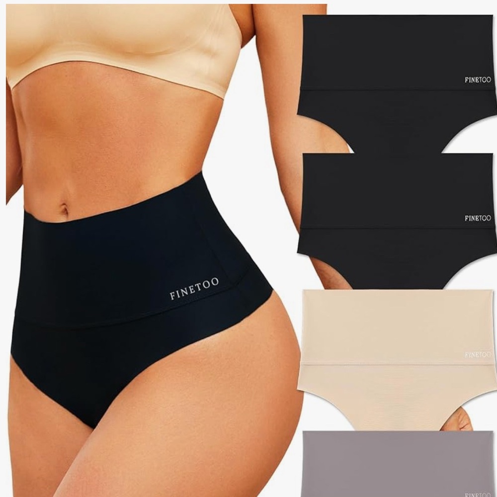 High Waisted Tummy Control Thong - Set of 3 - NEW